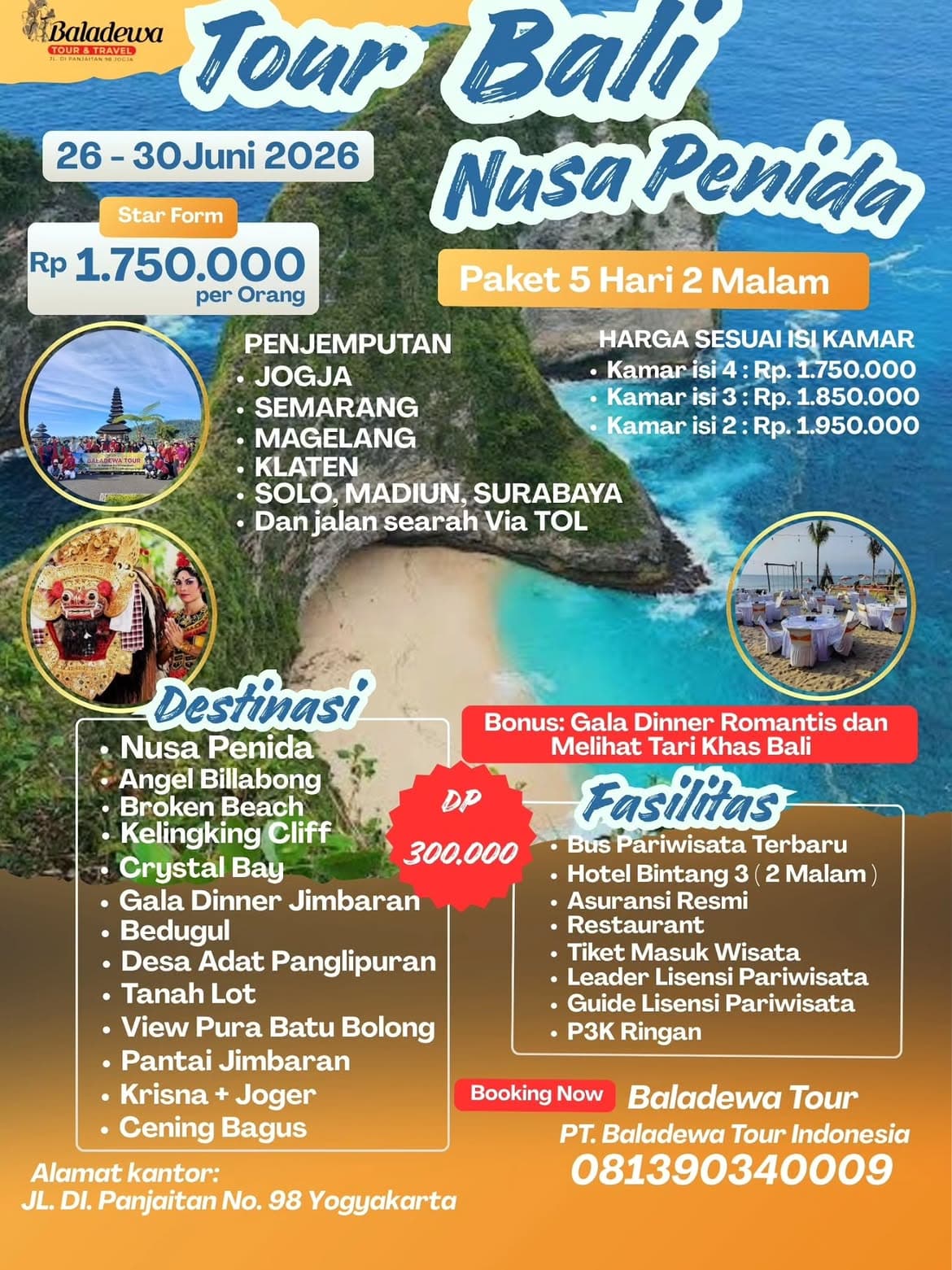 Poster paket Tour Bali Nusa Penida