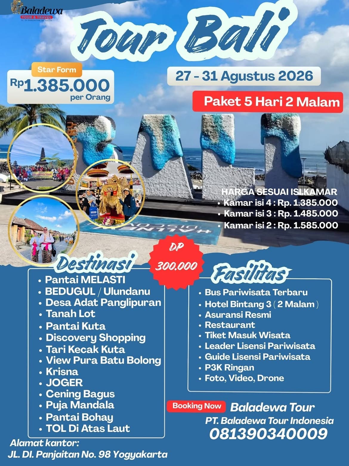Poster paket Tour Bali
