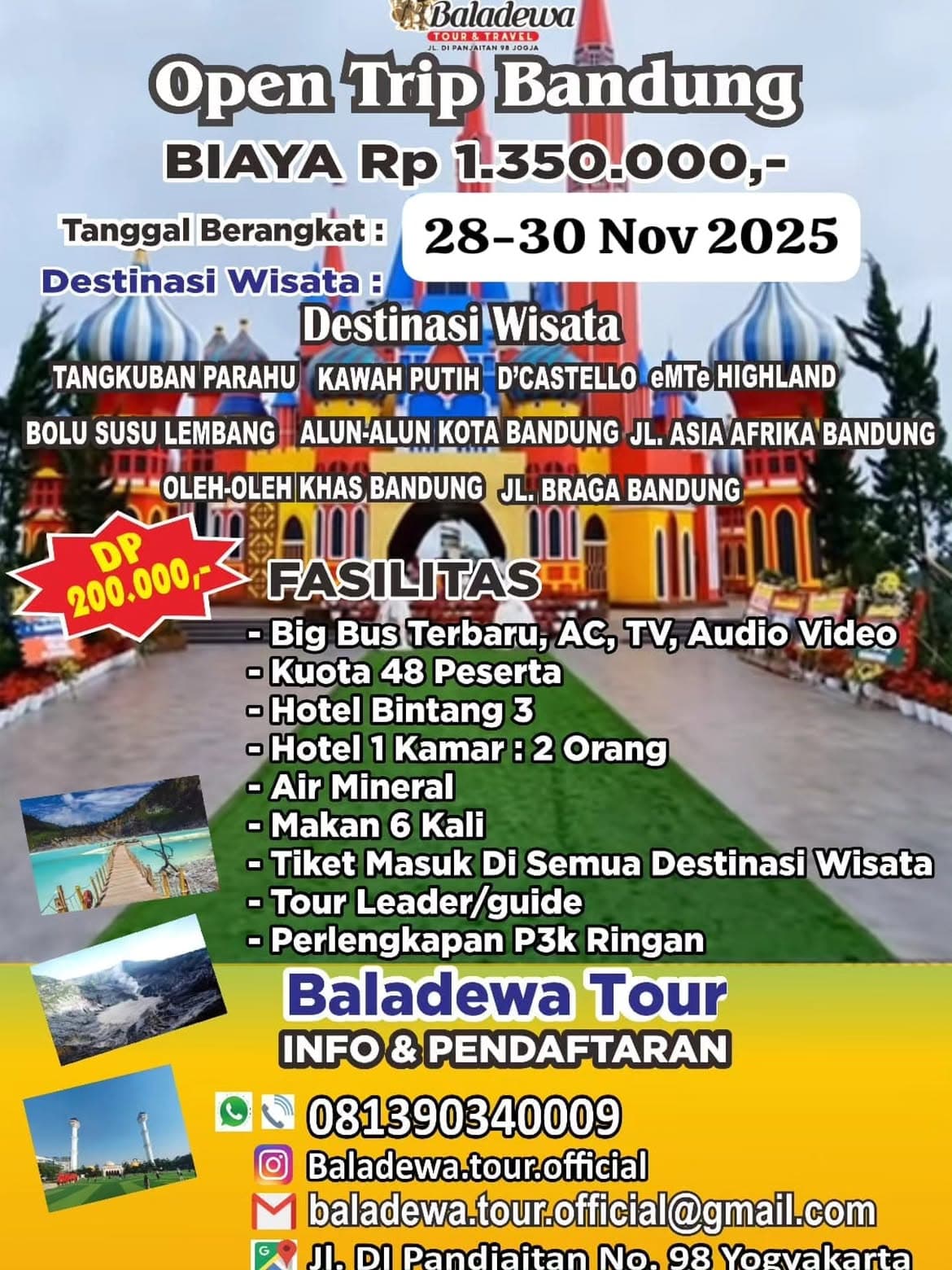 Poster paket Tour Bandung