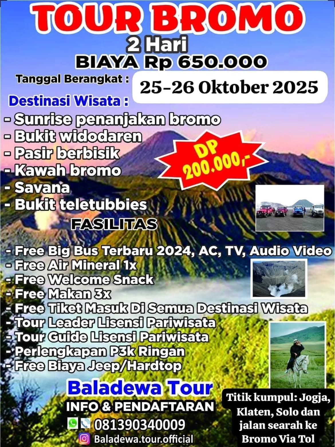 Poster paket Tour Bromo