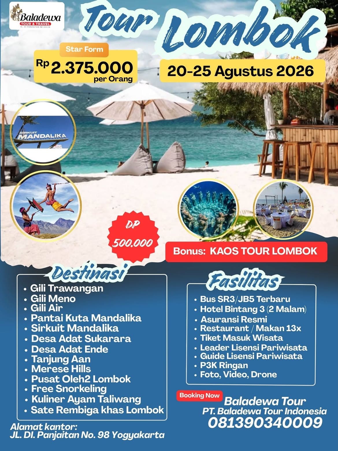 Poster paket Tour Lombok